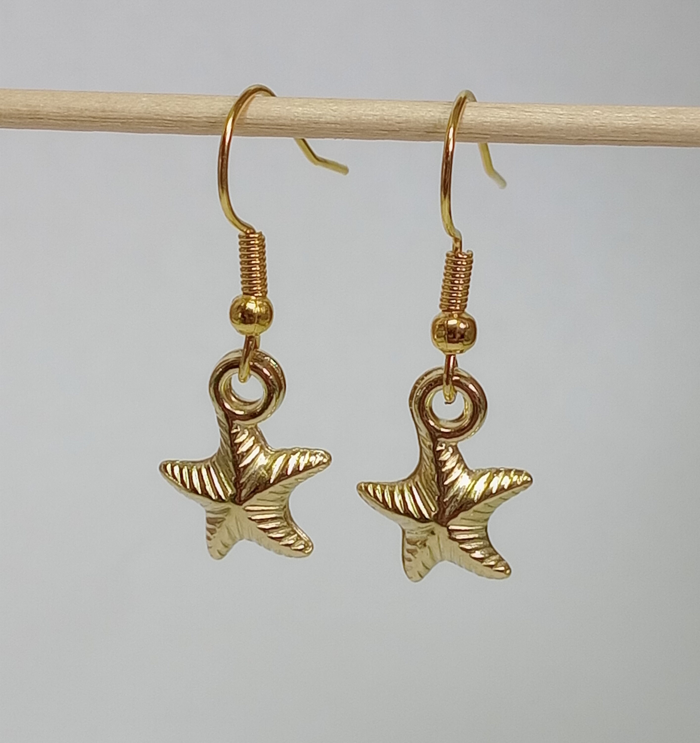 Gold Starfish Earrings