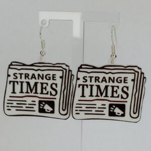 Strange Times Newspaper Earrings