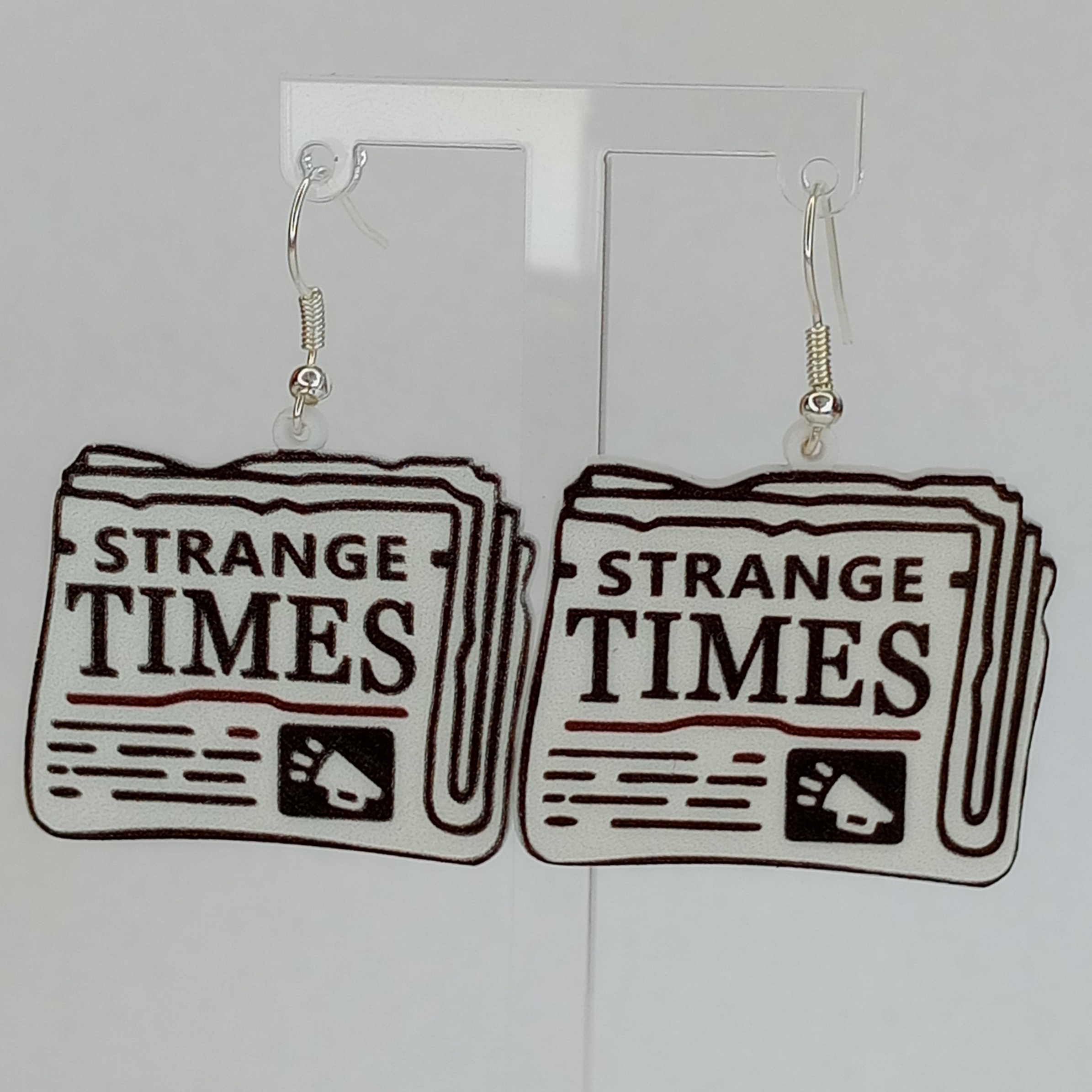 Strange Times Newspaper Earrings