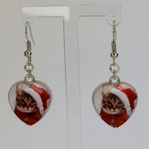 Christmas Cat Earrings