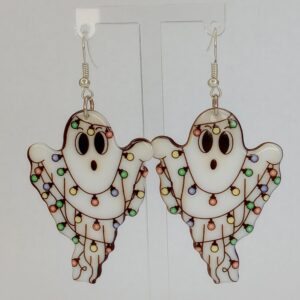 Christmas Ghost Earrings - Tangled Lights
