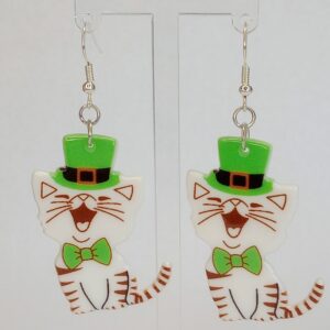 Saint Patrick Cat Earrings