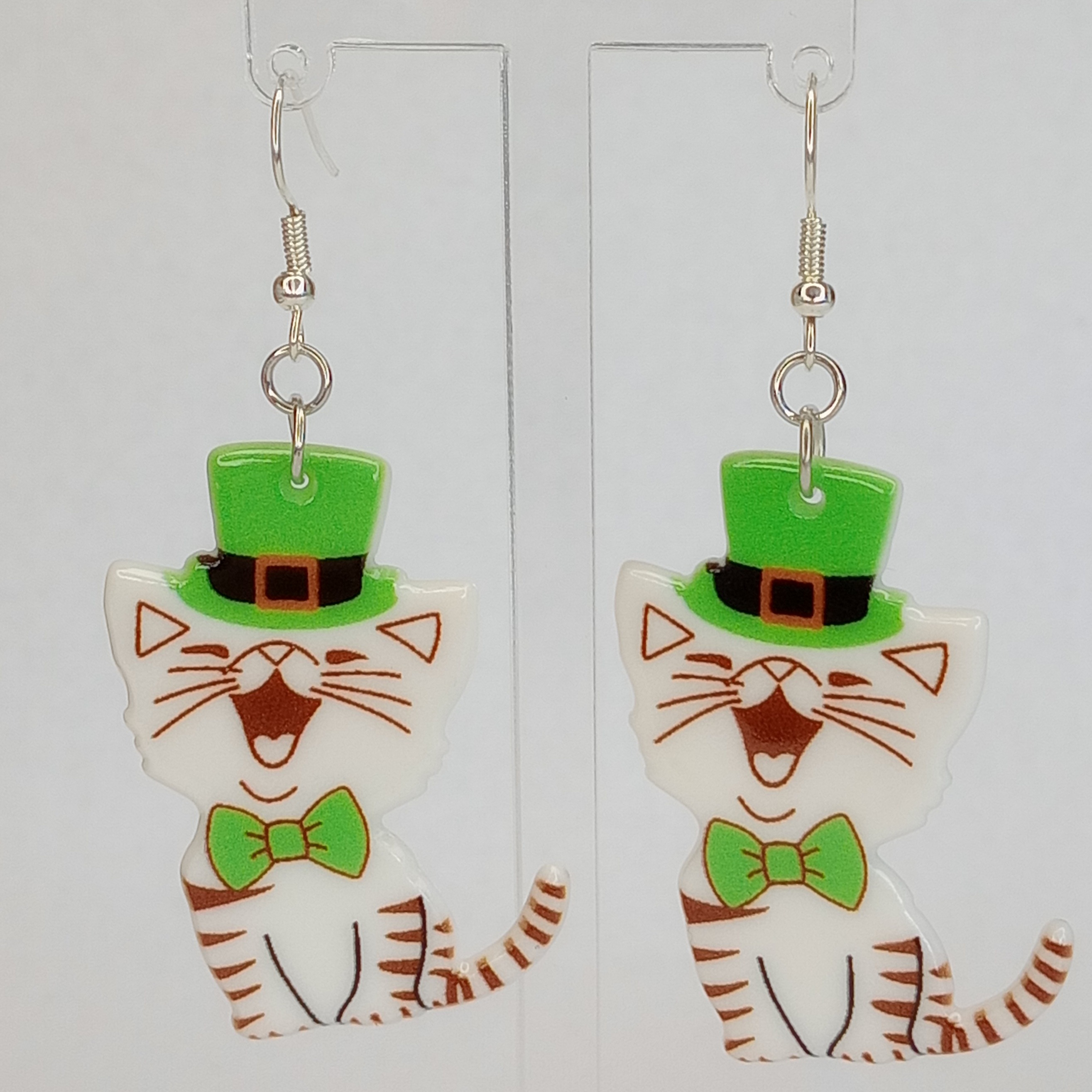 Saint Patrick Cat Earrings