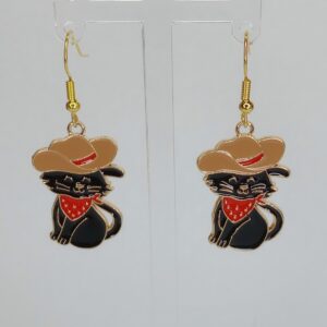 Cowboy Cat Earrings