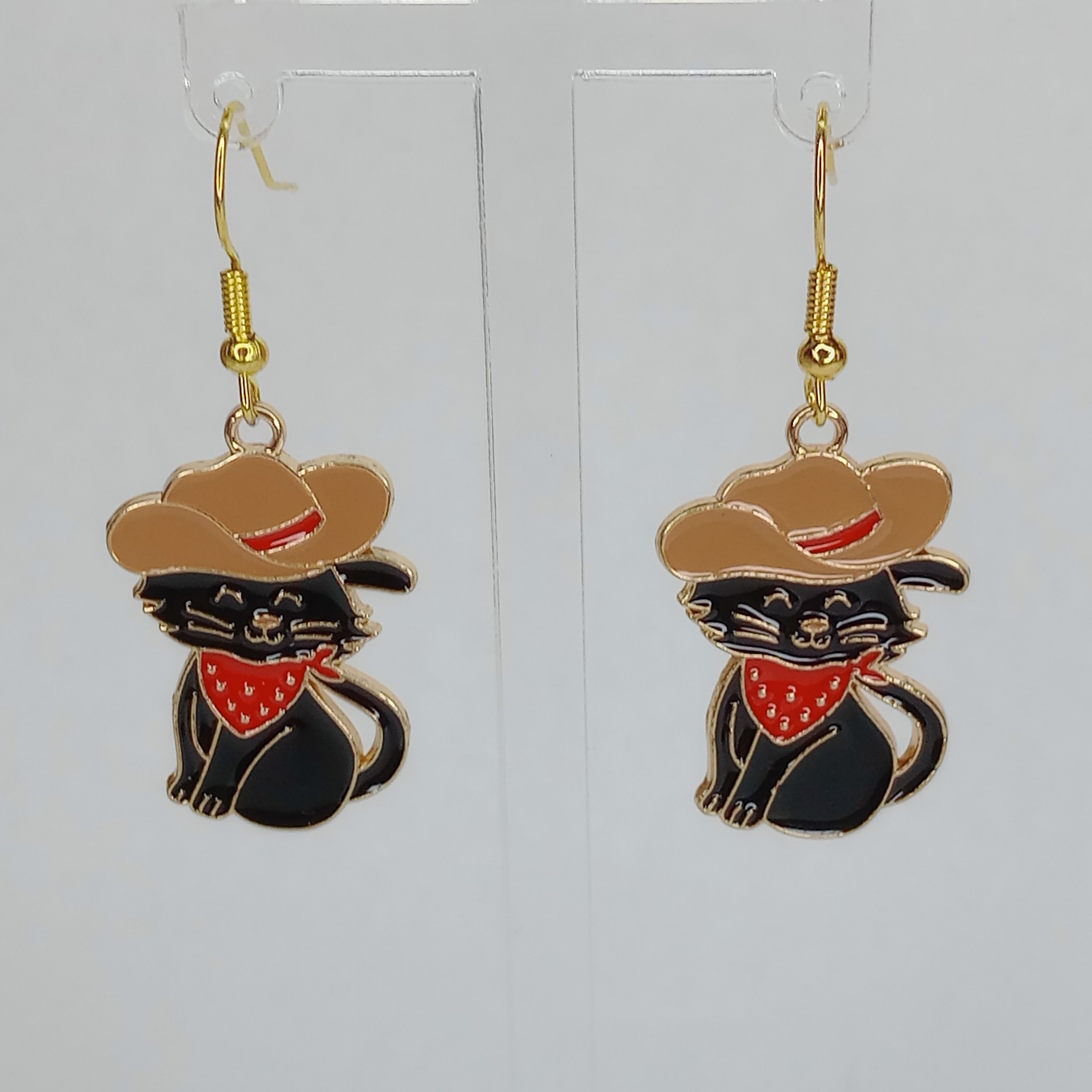 Bandana Cat Earrings